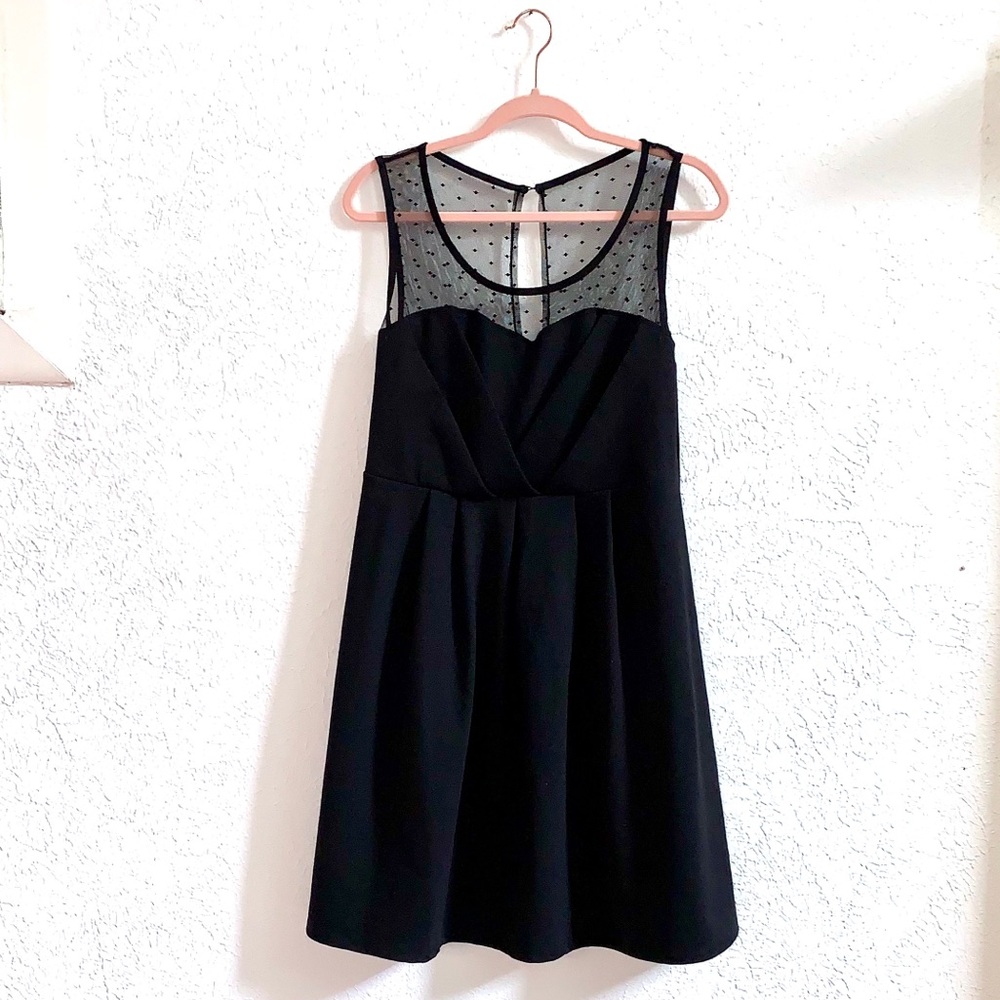 ❤️ Black Forever 21 + plus mesh dress size XL